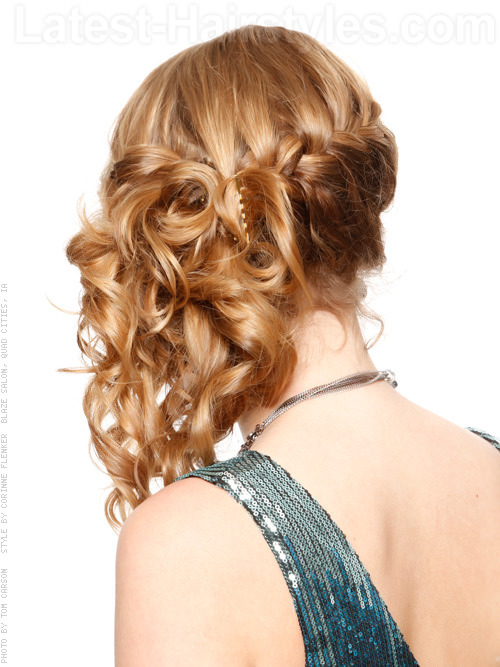 Side Swept Cute Prom Hairstyle