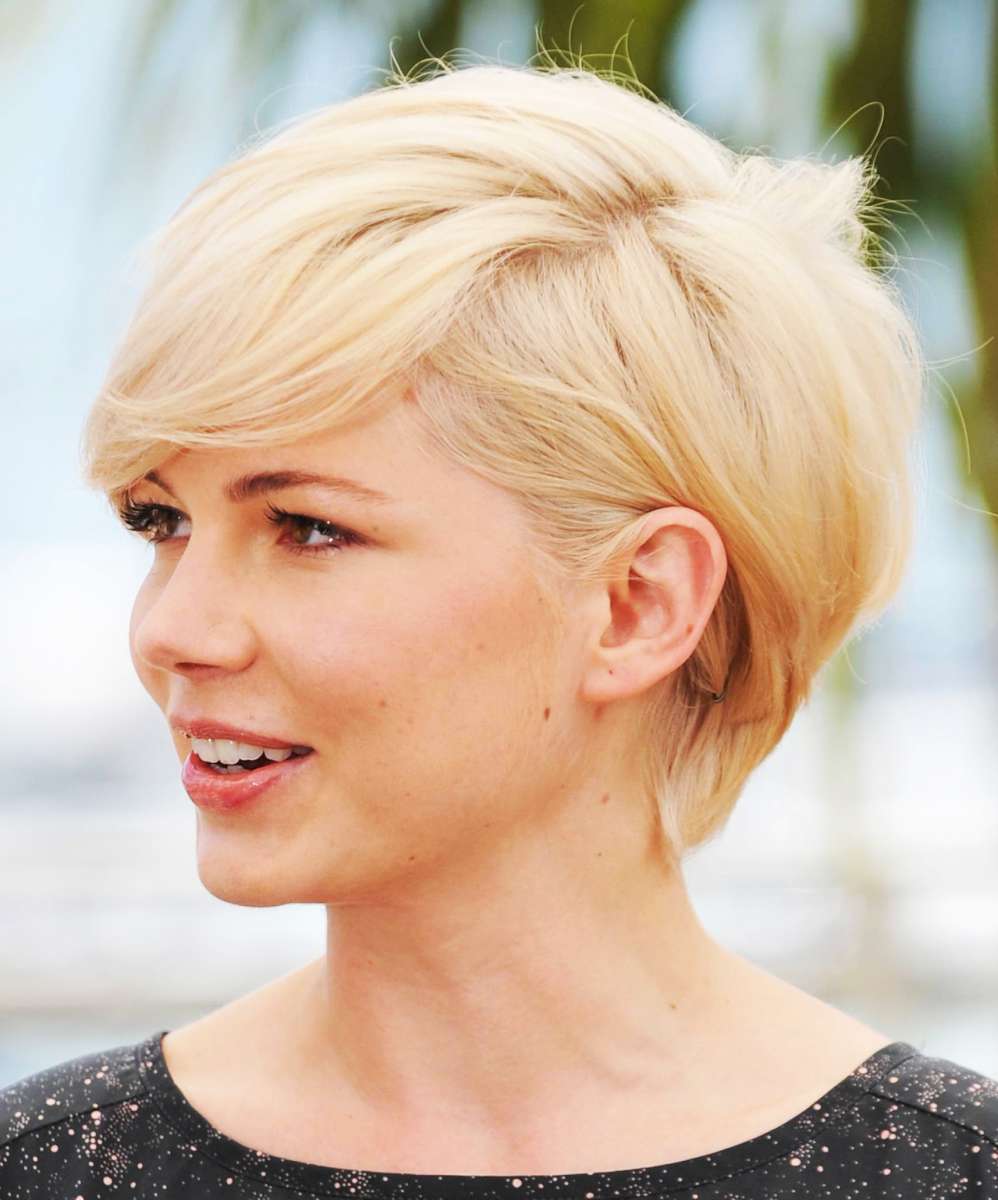 short hairstyles for round faces and thick hair