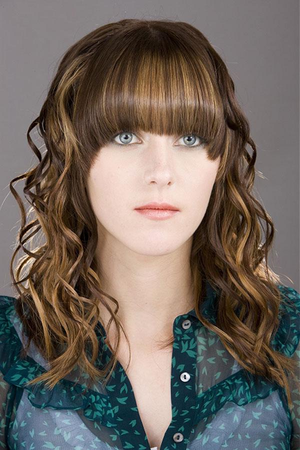 Cute Curly Hairstyles with Bangs