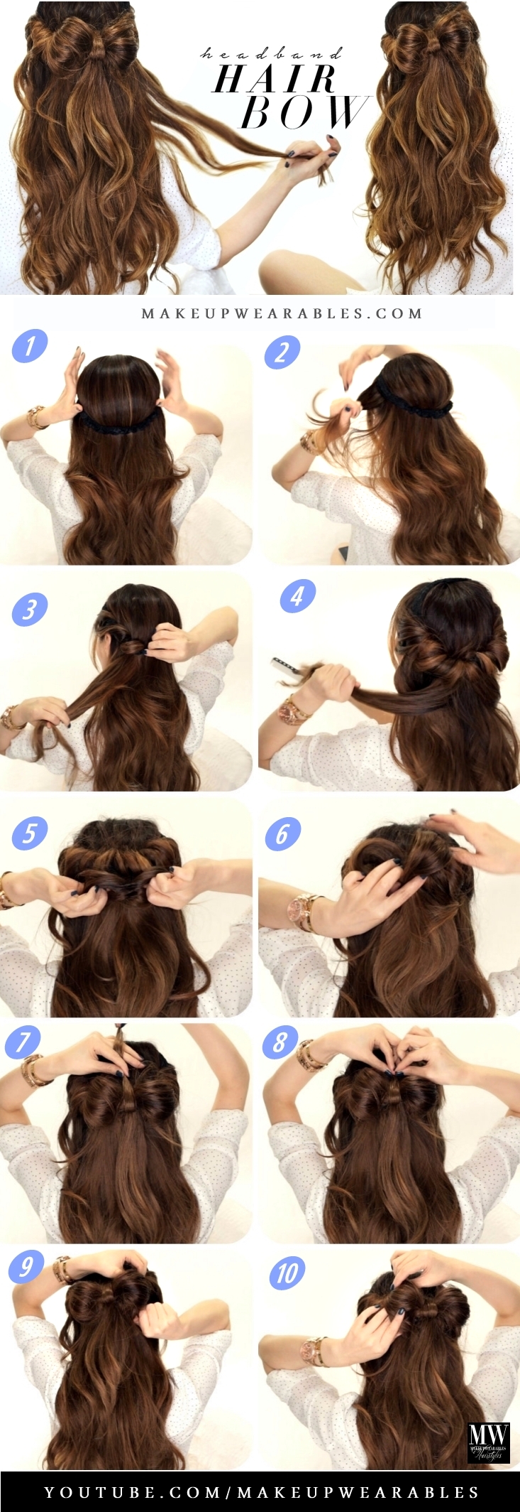 Headband Hair Bow Hair Tutorial