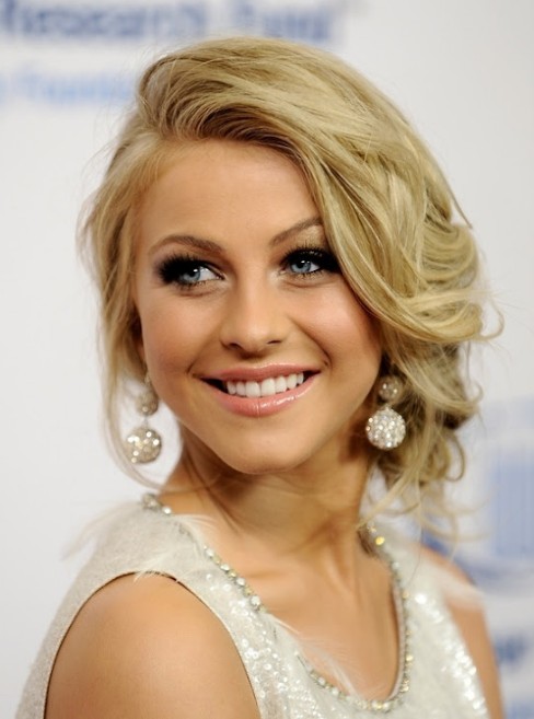 Ideas for Prom Hair An Elegant Updo with Side Swept Bangs
