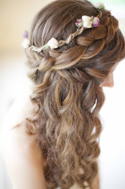 bridal hairstyles with flower