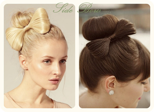 cute and easy side hair bow hairstyle