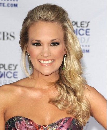 Carrie Underwood Side Part Hairstyles