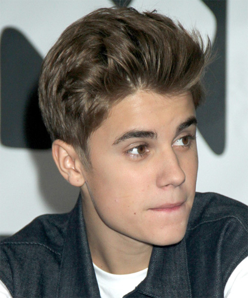 Justin Bieber Short Straight Casual Hairstyle - Medium Brunette ...