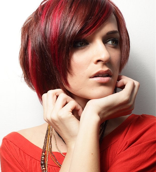 Medium Red Hairstyle