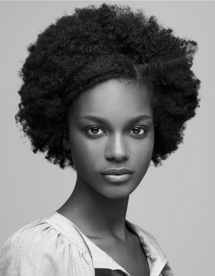 medium afro hairstyle for women