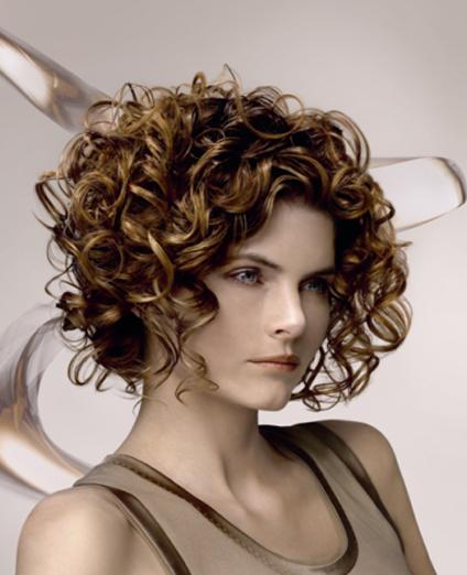 Beautiful Short Curly Layered Hairstyle