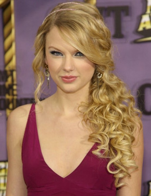 Long Blonde Curly Hairstyle for Prom ...