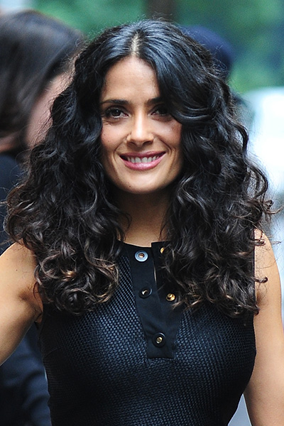 Salma Hayek curly hair
