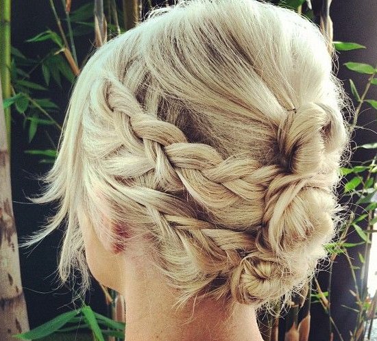 braided prom updo hairstyle