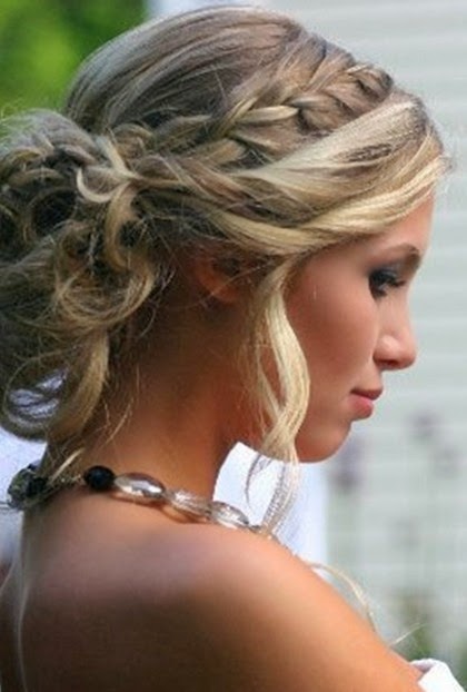 prom hairstyles updos with braids and curls..
