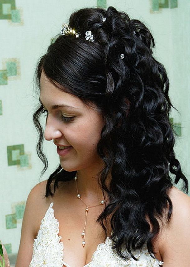 Black Curly Wedding Hairstyles For Girls