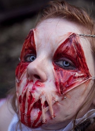 Scary Halloween makeup for girl
