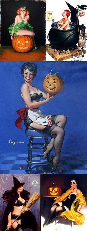 Vintage Halloween pinups