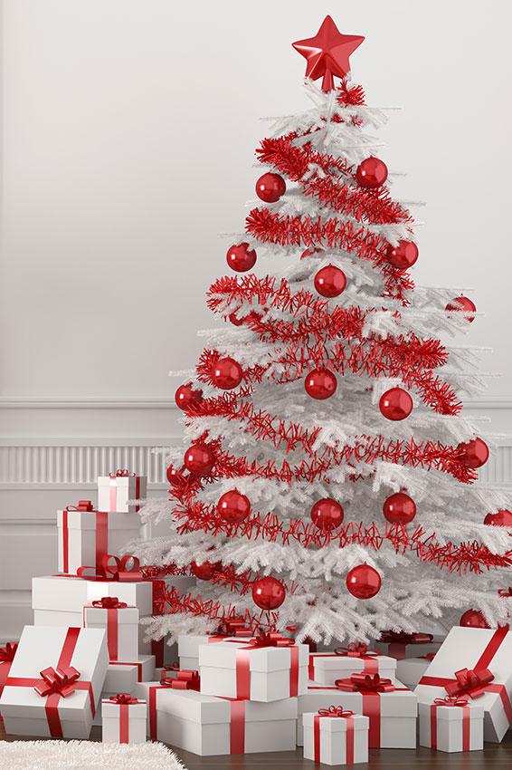 8 Red and white tree