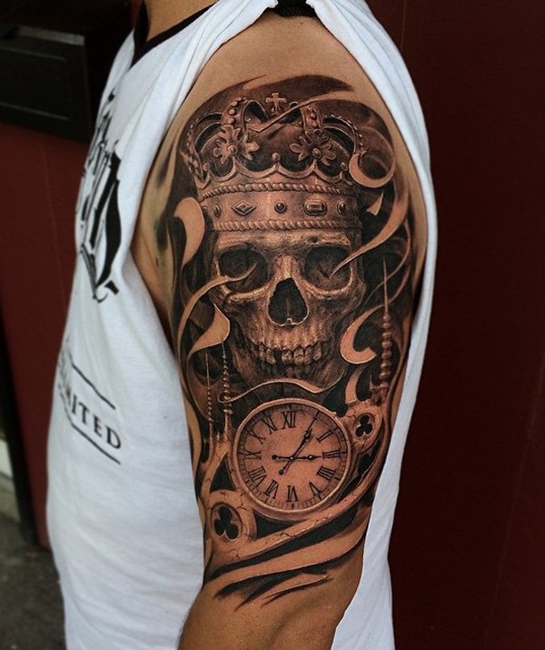 83-3D-Skull-with-witch-tattoo