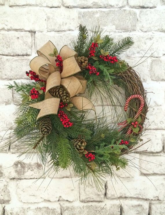 Candy Cane Christmas Wreath for Door..