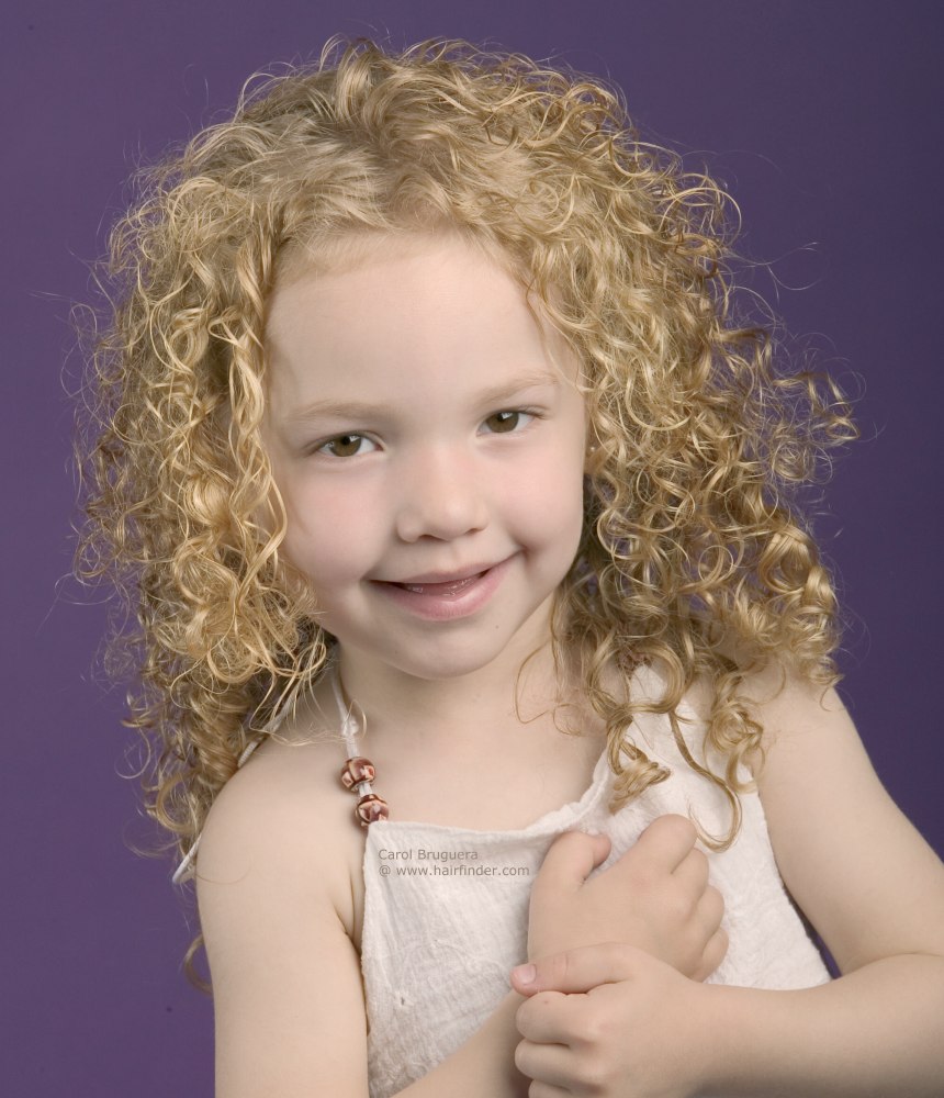 Spiraling curls for a little girl
