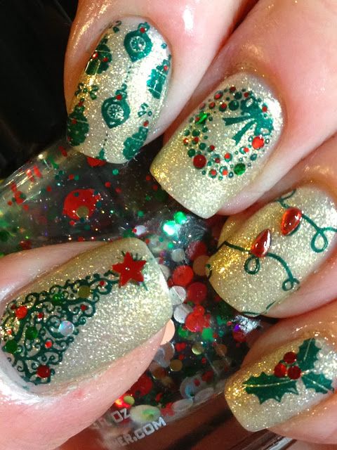 christmas nails green