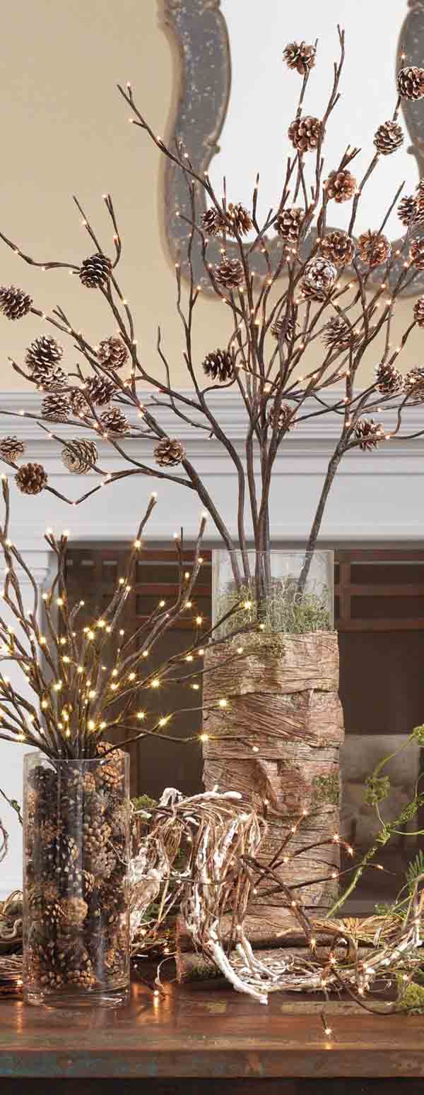 rustic-christmas-decorations-with-lights