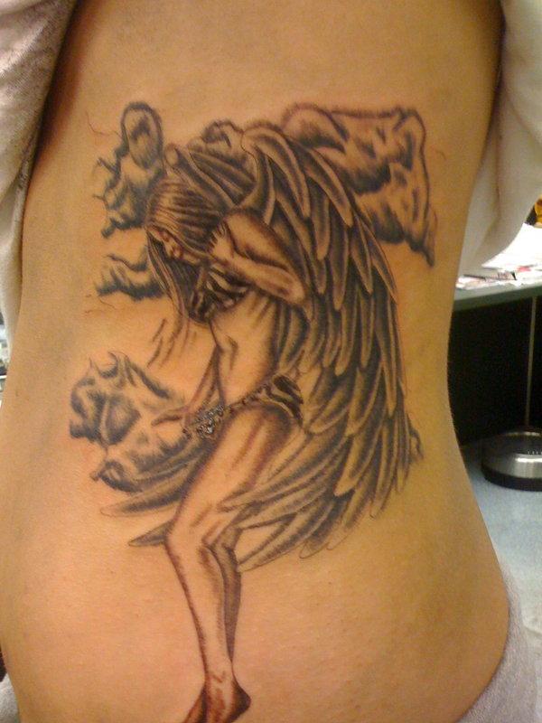 Custom angel tattoo