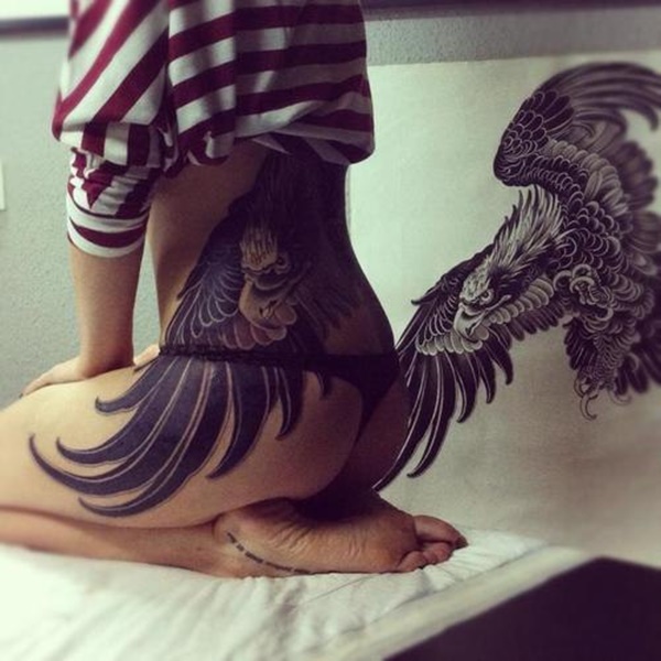 Full Lower Back Eagle tattoo