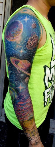 Galaxy and Stars tattoo design