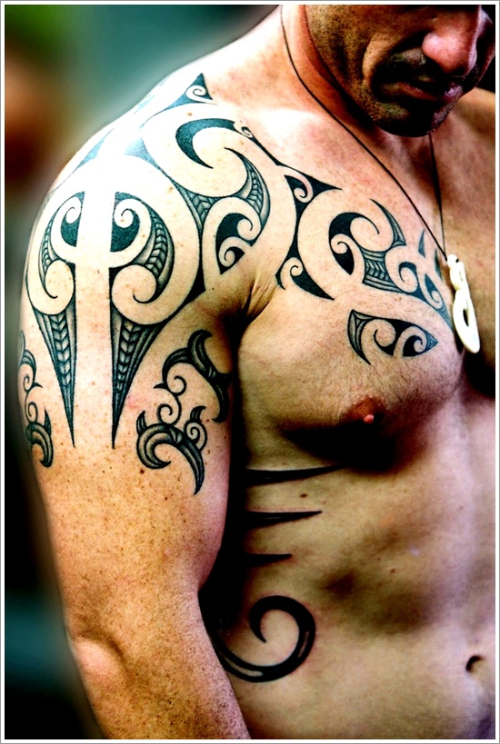 Sparse tribal tattoo
