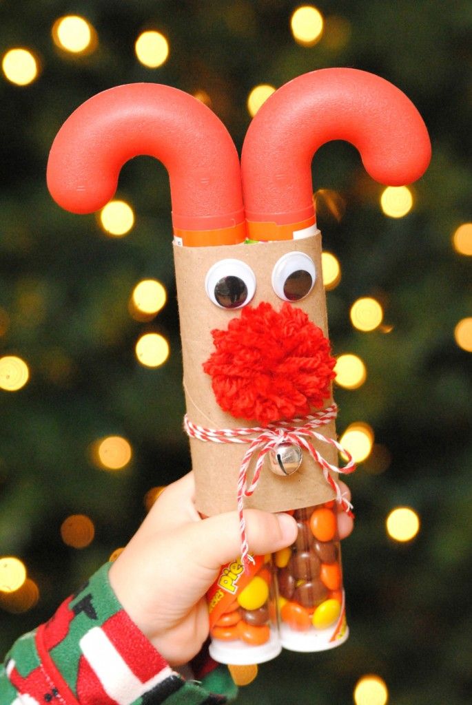candy cane reindeer craft instructions