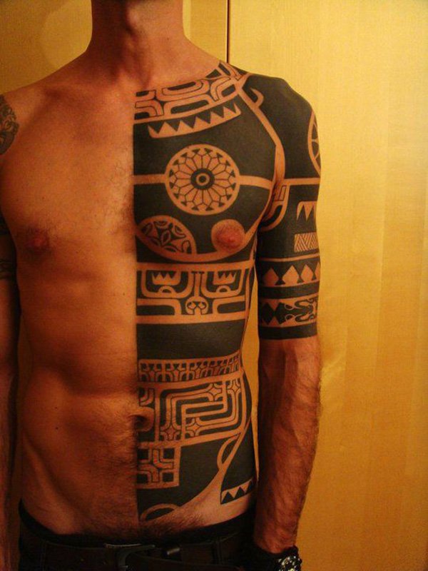 half-body-tribal-tattoo