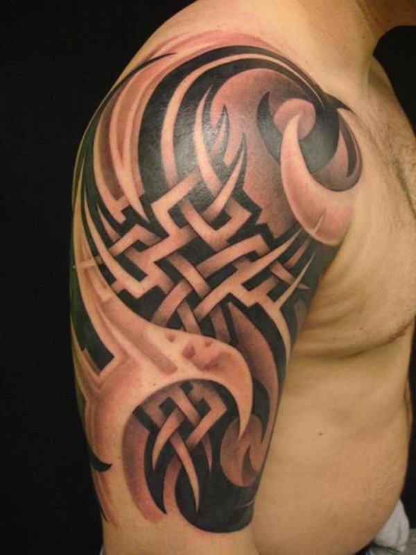 half-sleeve-tribal-tattoo-for-men