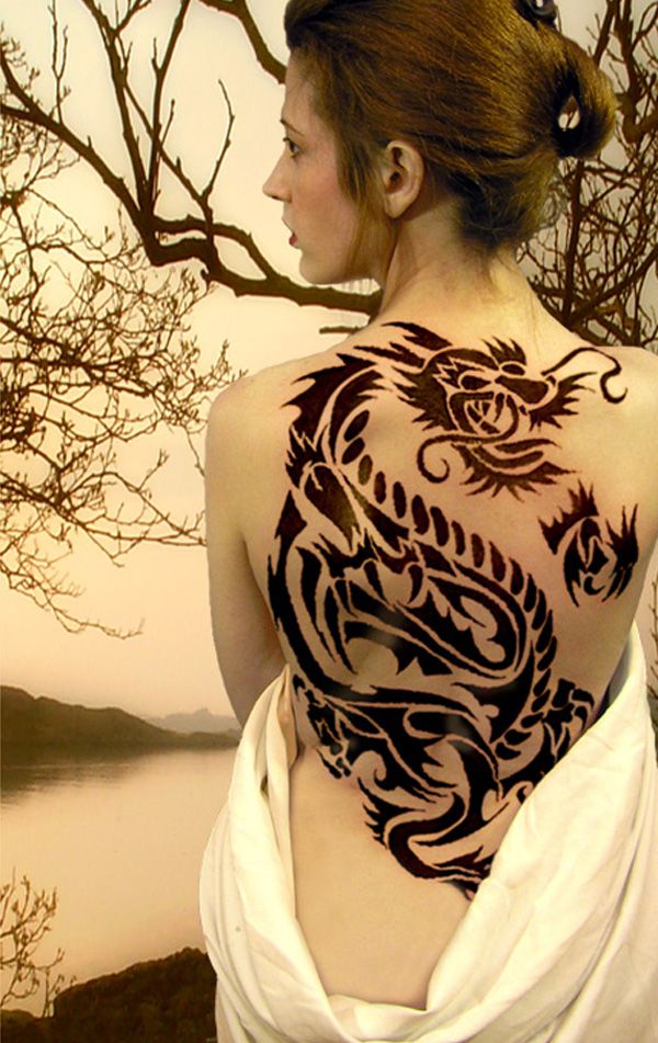 tribal-dragon-tattoo-for-women