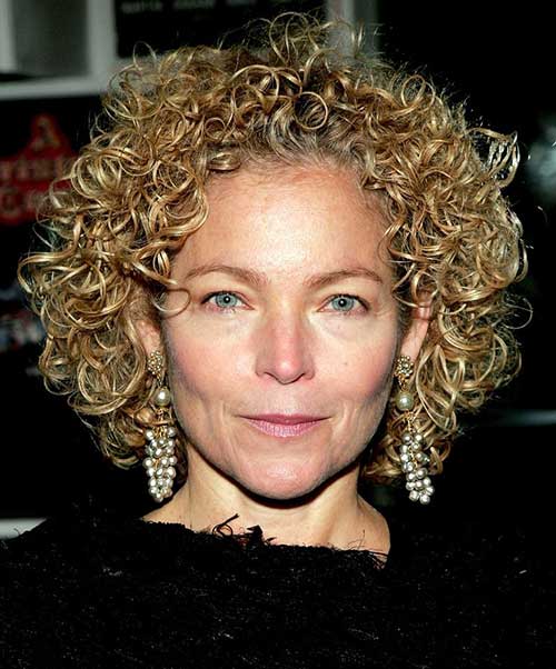 Short Thick Curly Hair Style Women Over 50