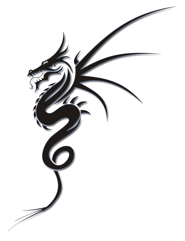 tribal dragon tattoo...