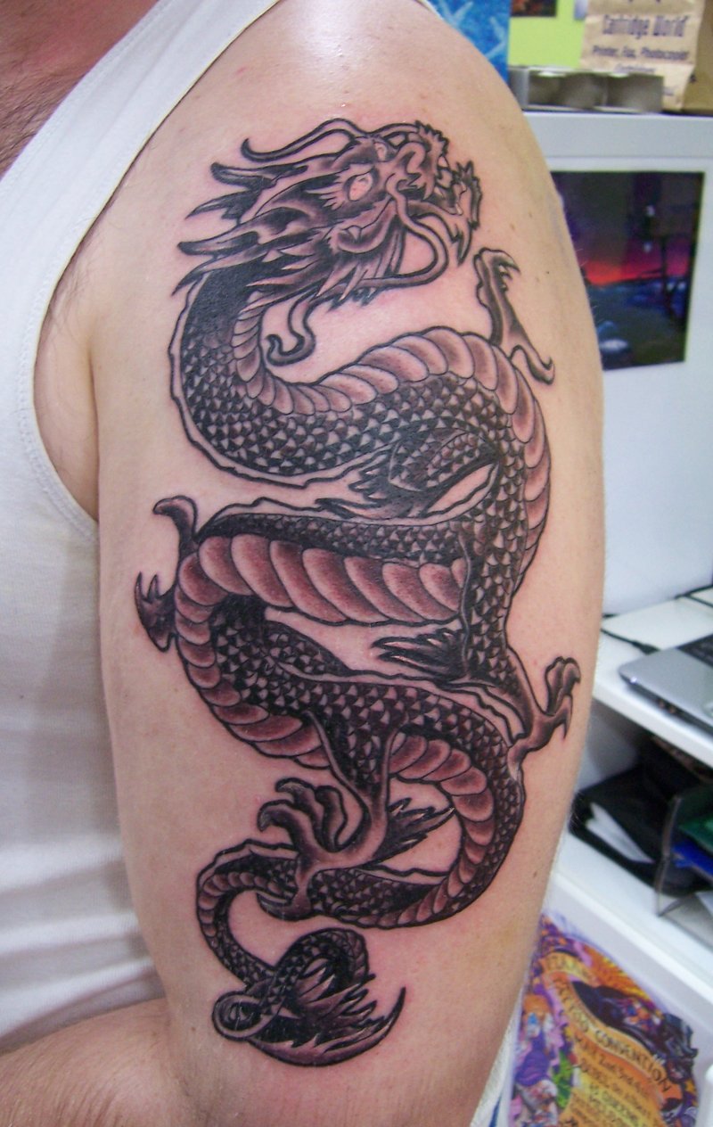 Dragon Upper Arm Tattoos