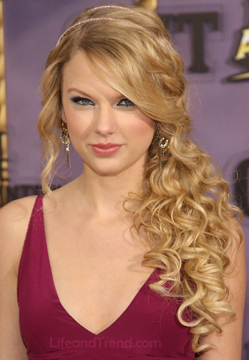 Side Curly Prom Hairstyles for Long Hair