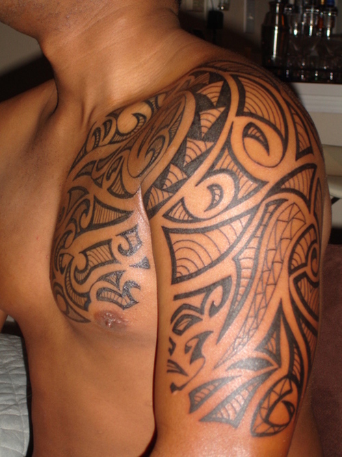 Tribal Shoulder Tattoos for Men..