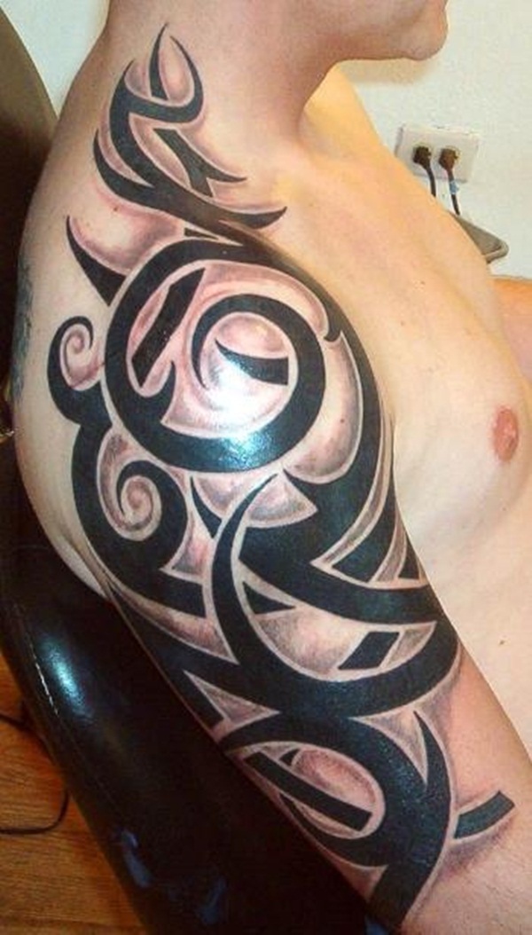 Tribal Tattoos For Men on Shoulder