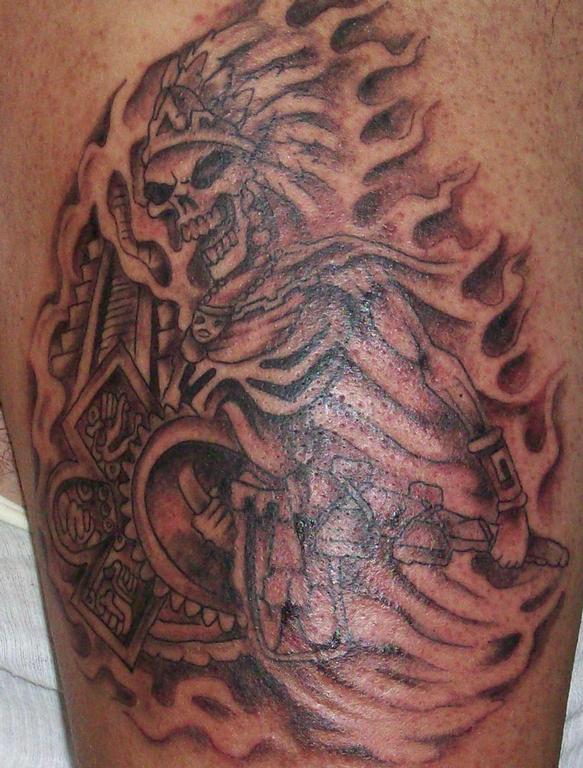 Aztecs Warriors Skulls Tattoos