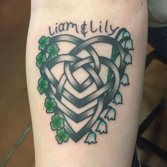 Motherhood Celtic knot tattoo