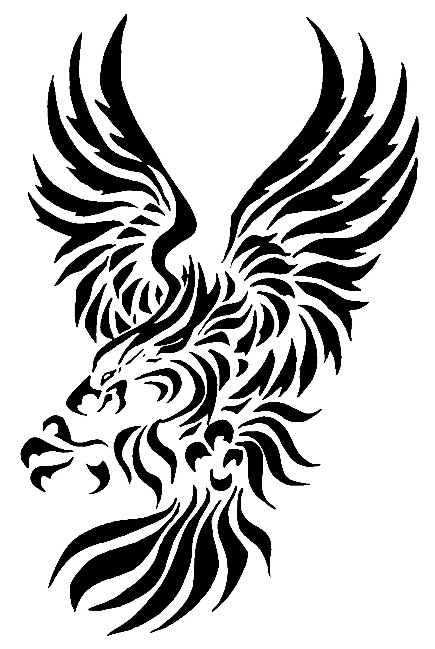 Tribal Eagle Tattoo Design Idea