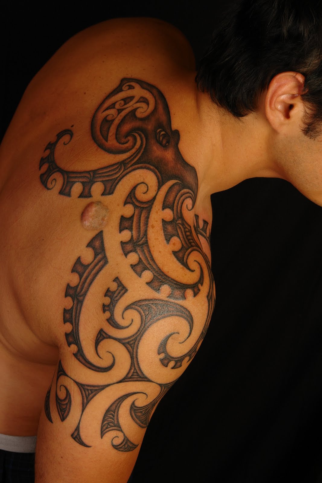 Tribal Octopus Tattoo Design