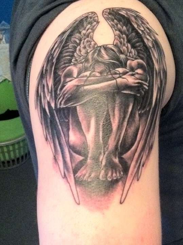 Weeping Angel Arm Tattoos for Men