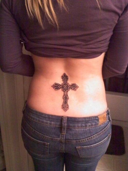 Woman Celtic Cross Tattoo