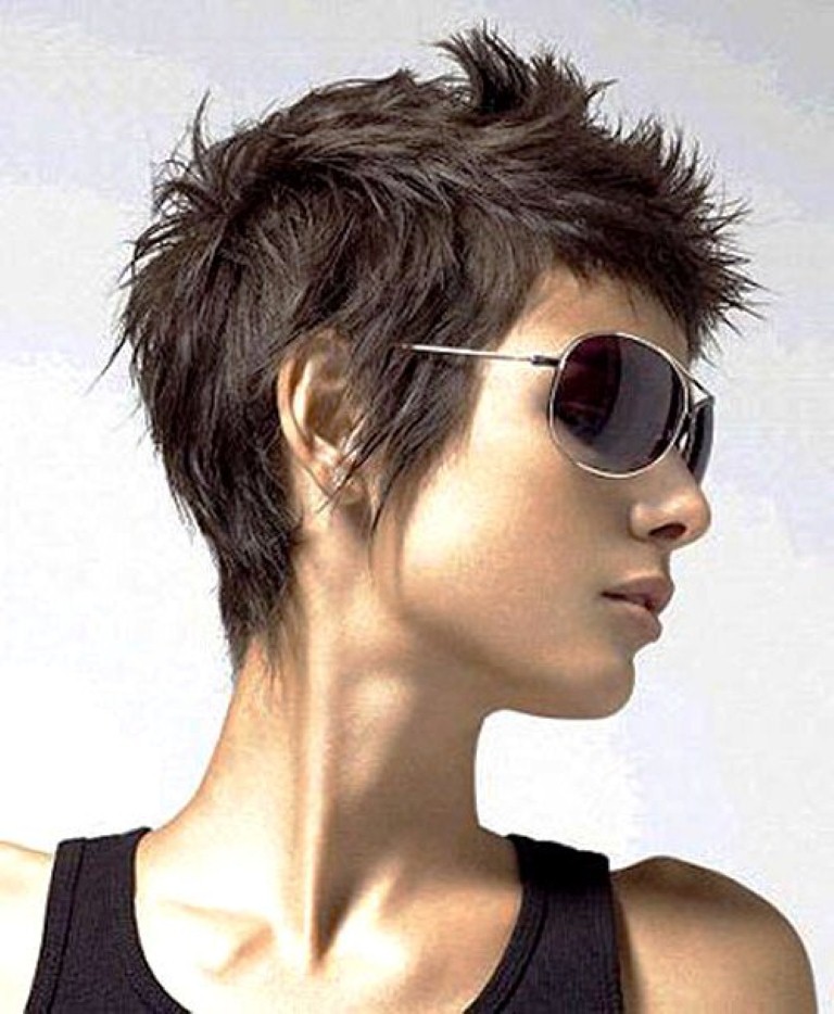 funky short haircuts for older women