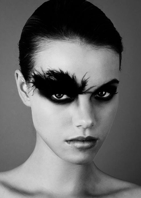 Halloween costume idea-Black swan makeup