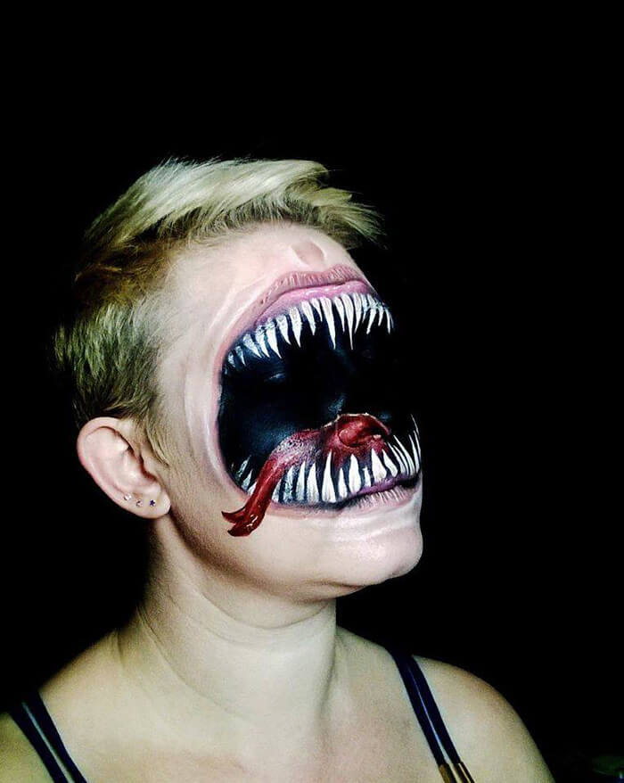 Scary cool Halloween make-up idea
