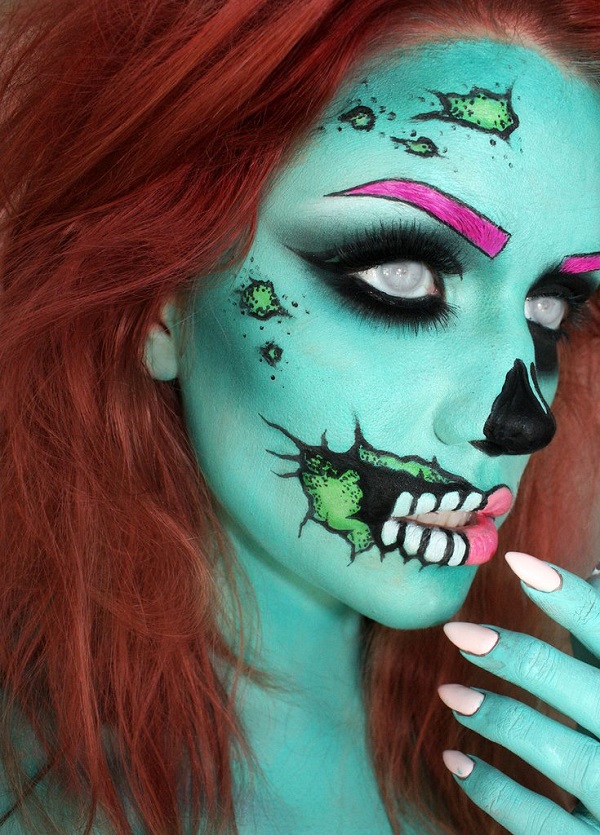 Bold Pop Art Zombie Makeup