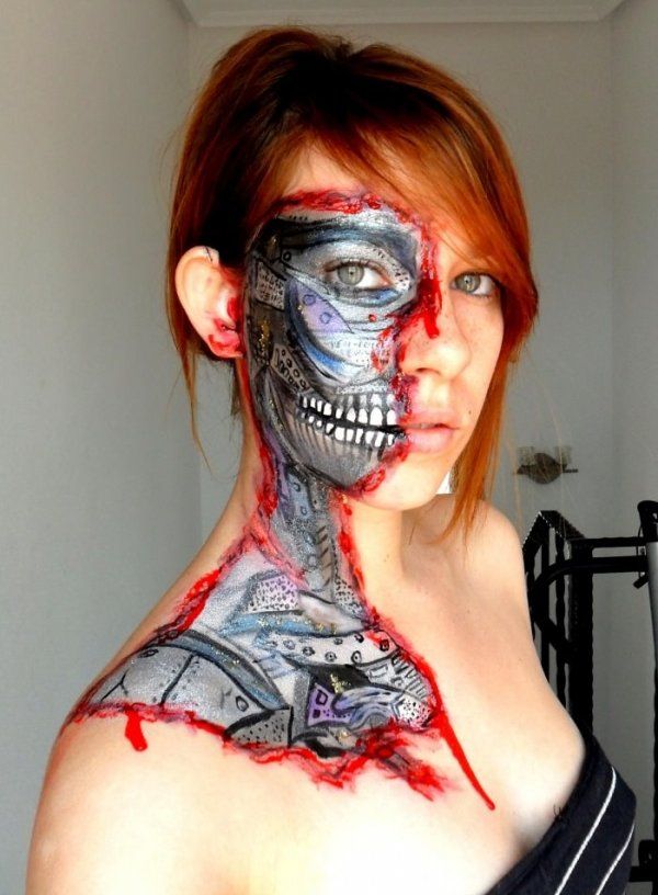Cool Cyborg Face Paint